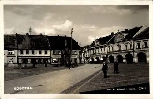 Ak Sobotka Saboth Region Königgrätz, Marktplatz