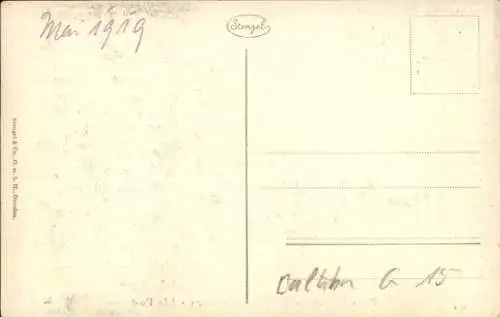 Ak Riga Lettland, Die Post, Außenansicht von der Straße