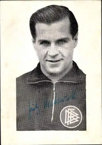 Ak Fußballspieler Fritz Herkenrath, Autogramm