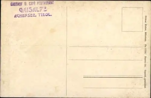 Ak Achensee in Tirol, Gasthof Restaurant Gaisalpe, Scholastika