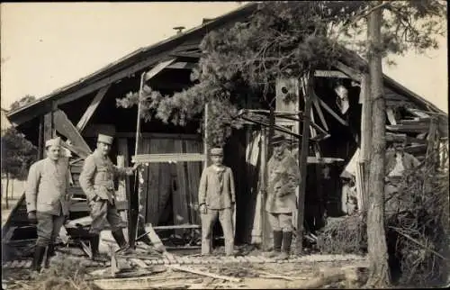 Foto Ak Französische Soldaten, 1.WK, Dritte Republik, Gruppenbild