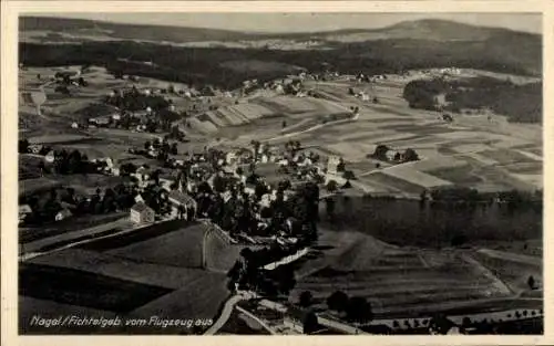 Ak Nagel im Fichtelgebirge Oberfranken, Fliegeraufnahme