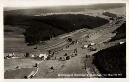 Ak Oberkirnach St. Georgen im Schwarzwald, Fliegeraufnahme