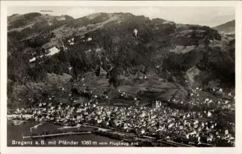 Ak Bregenz am Bodensee Vorarlberg, Fliegeraufnahme