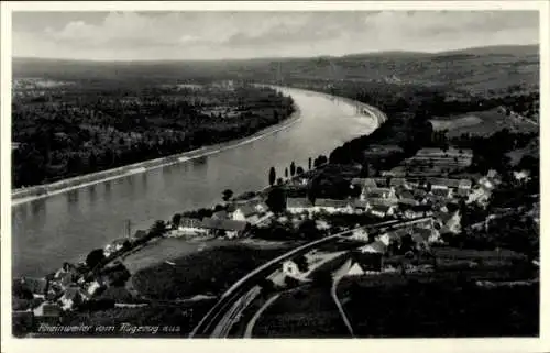 Ak Rheinweiler Bad Bellingen in Baden, Fliegeraufnahme