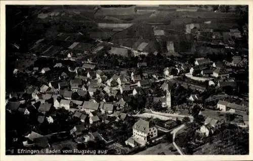 Ak Efringen Kirchen am Oberrhein, Fliegeraufnahme