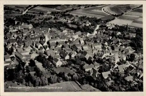 Ak Schweigern Boxberg in Baden, Fliegeraufnahme