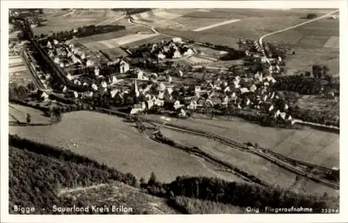 Ak Bigge Olsberg im Sauerland, Fliegeraufnahme