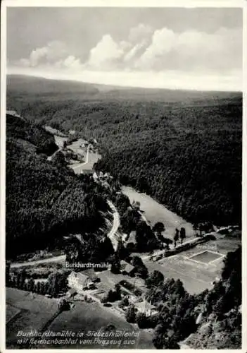 Ak Waldenbuch in Württemberg, Fliegeraufnahme, Burkhardtsmühle, Freibad, Siebenmühlental