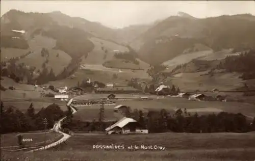 Foto Ak Rossinière Rossinières Kanton Waadt, Panorama, Mont Cray