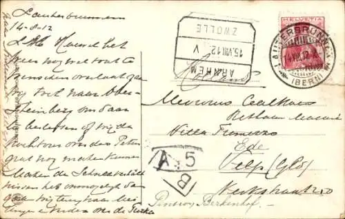 Landkarten Ak Lauterbrunnen Kanton Bern, See