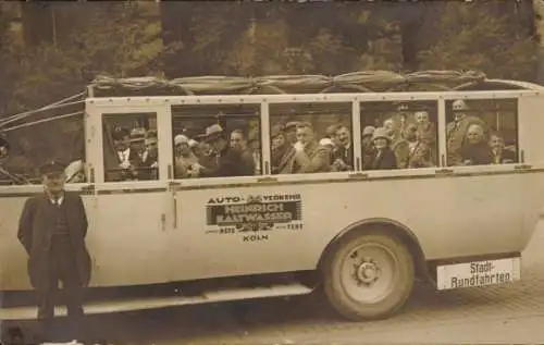 Foto Ak Stadt-Rundfahrten, Auto-Verkehr Heinrich Kaltwasser, Touristen