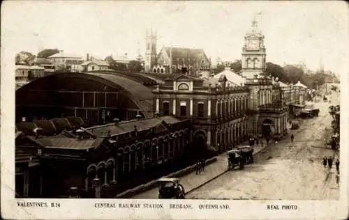 Ak Brisbane Queensland Australien, Hauptbahnhof