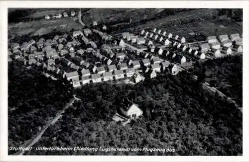 Ak Untertürkheim Stuttgart in Württemberg, Siedlung Luginsland, Fliegeraufnahme