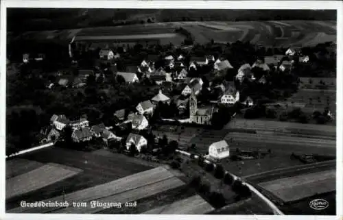 Ak Kleindeinbach Großdeinbach Schwäbisch Gmünd im Ostalbkreis, Fliegeraufnahme, Gasthaus