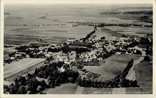 Ak Bächingen an der Brenz Schwaben, Fliegeraufnahme