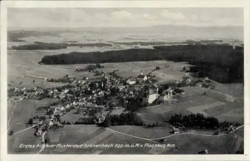 Ak Bad Grönenbach im Allgäu, Erstes Allgäuer Musterdorf, Fliegeraufnahme