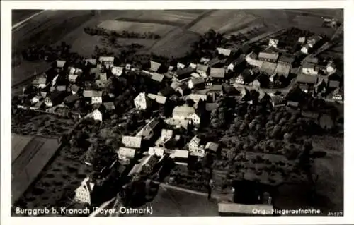 Ak Burggrub Stockheim in Oberfranken, Fliegeraufnahme