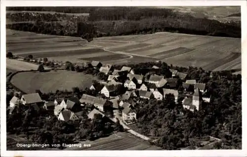 Ak Obergröningen Baden Württemberg, Fliegeraufnahme