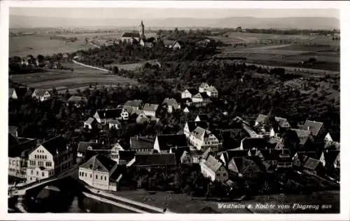 Ak Westheim Rosengarten in Württemberg, Fliegeraufnahme