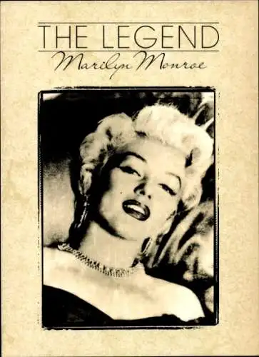 Ak Schauspielerin Marilyn Monroe, Portrait, The Legend