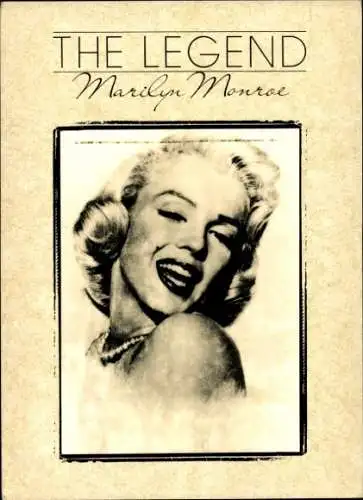 Ak Schauspielerin Marilyn Monroe, Portrait, The Legend