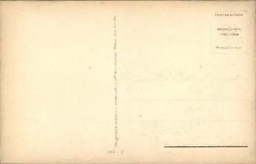 Künstler Ak Liebespaar nackt im Bett, Busen