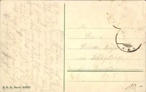 Ak Einig und stark Treu bis ins Mark, Adler, Wappen