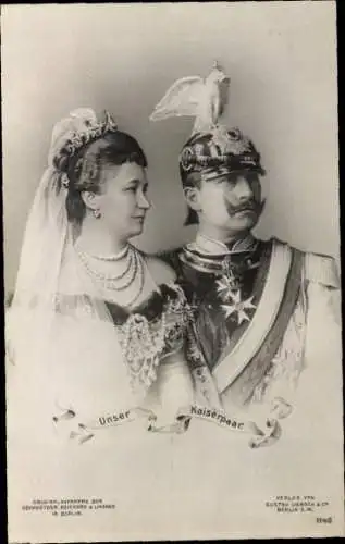 Ak Kaiser Wilhelm II. von Preußen, Kaiserin Auguste Viktoria