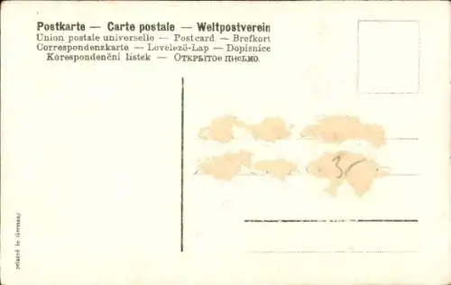 Präge Ak Glückwunsch Ostern, Junge mit Osterhase, Mädchen