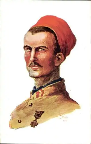 Künstler Ak Französischer Soldat, Portrait, Poilus, Wellcome surchoix