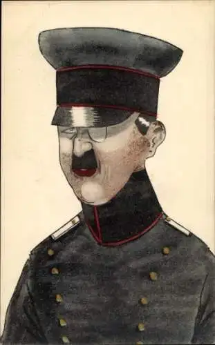 Ak Karikatur, Offizier in Uniform, BKWI 698-6