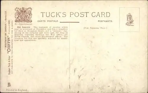 Künstler Ak Payne, H., Reiter, Marlborough House, Tuck, Military in London
