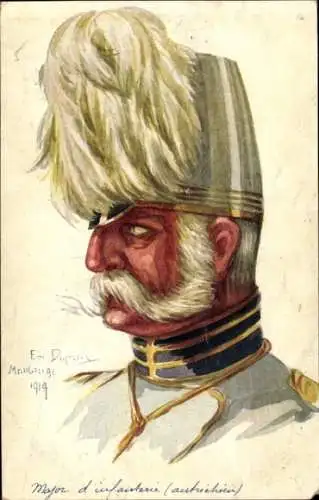 Künstler Ak Dupuis, Emil, Major der österreichischen Infanterie, 1914