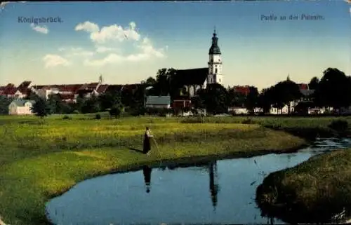 Ak Königsbrück in der Oberlausitz,  an der Pulsnitz