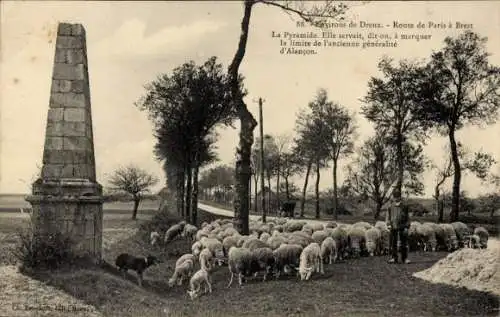 Ak Dreux Eure et Loir, Route de Paris a Brest