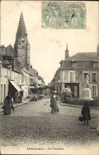 Ak Châteaudun Eure et Loir, Rue Gambetta