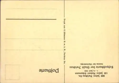 Ak Zwickau in Sachsen, Inneres der Marienkirche, Festpostkarte 1935