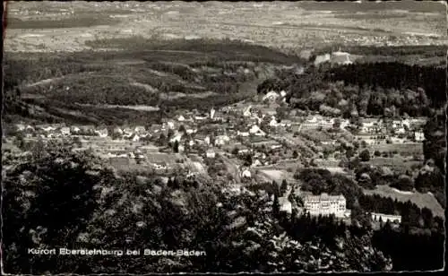 Ak Ebersteinburg Baden Baden am Schwarzwald, Vogelperspektive