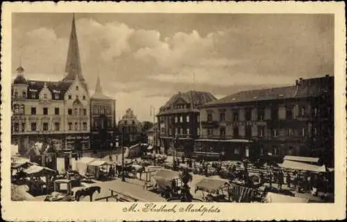 Ak Mönchengladbach am Niederrhein, Marktplatz