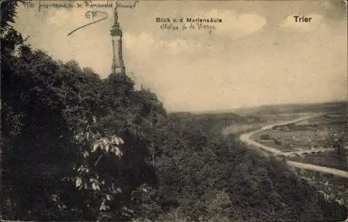 Ak Trier an der Mosel, Blick von der Mariensäule, Panorama