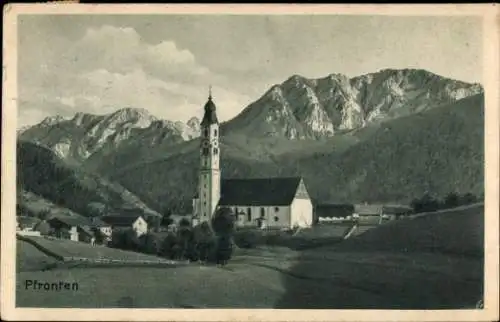 Ak Pfronten im Allgäu, Kirche, Berge