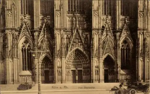 Ak Köln am Rhein, Dom, Westportal