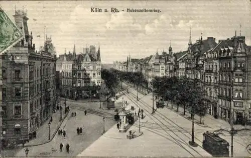 Ak Köln am Rhein, Hohenzollernring, Straßenbahn