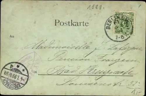 Mondschein Ak Berlin Mitte, Friedrichsbrücke