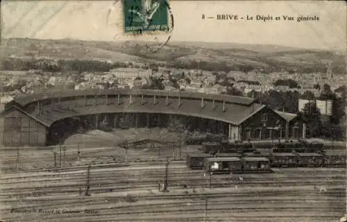 Ak Brive la Gaillarde Corrèze, Depot, Gesamtansicht