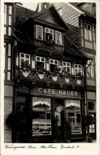 Ak Wernigerode im Harz, Cafe Hauer