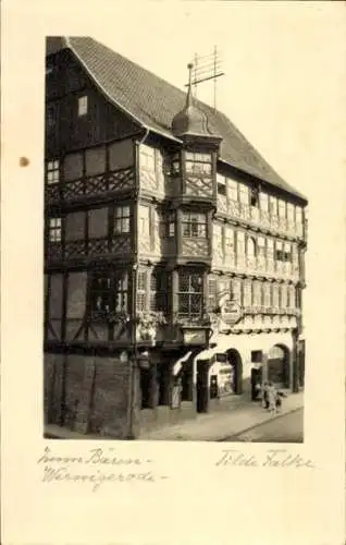 Foto Ak Wernigerode im Harz, Zum Bären, Fachwerkhaus, Fotografin Tilde Falke