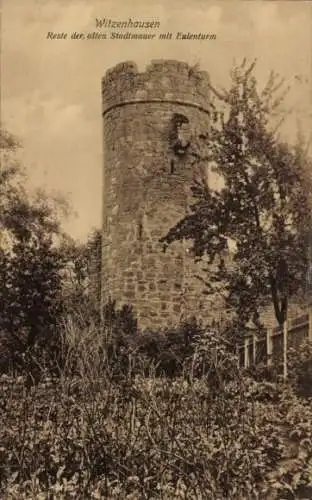 Ak Witzenhausen an der Werra Hessen, Alte Stadtmauer, Eulenturm