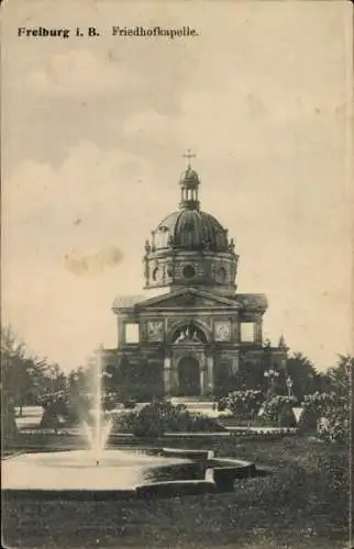 Ak Freiburg im Breisgau, Friedhofkapelle